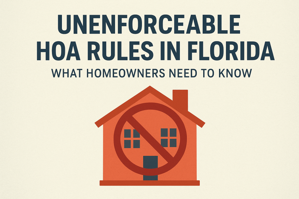 Unenforceable HOA Rules in Florida What Homeowners Need to Know