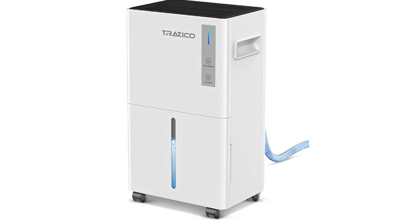 1500 Sq.ft Dehumidifier for Basement, Trazico 21 Pint Quiet Home Dehumidifier with Drain Hose, Smart Humidity Control